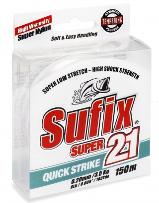 Sufix Super 21 Quick Strike Clear dans le groupe Lignes de pêche / Lignes en nylon l\'adresse Sportfiskeprylar.se (00000610CLEA0020r)