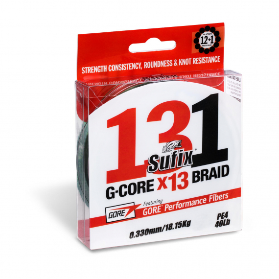 Sufix 131 G-Core Braid 150m Green dans le groupe Lignes de pêche / Tresse peche l\'adresse Sportfiskeprylar.se (00000656GREE0128r)