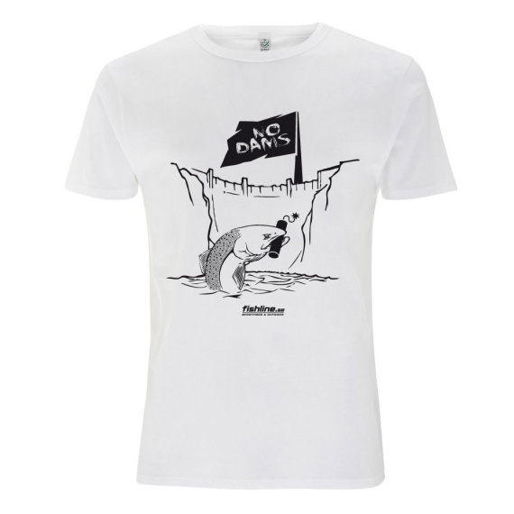 Fishline No Dams Men\'s 100% Organic Cotton t-shirt dans le groupe Habits et chaussures / Habits / T-shirts l\'adresse Sportfiskeprylar.se (01098_NODAMS-Sr)
