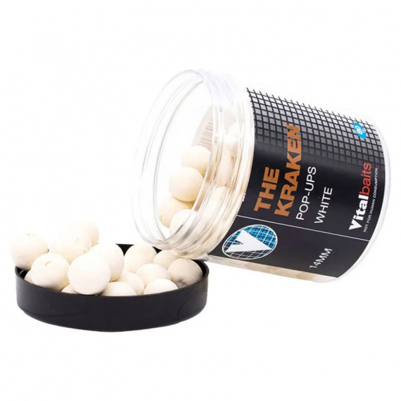 Vital Baits Pop-ups The Kraken White 80g dans le groupe Leurre de la peche / Bouillettes, esches et amorce / Popups & Wafters l\'adresse Sportfiskeprylar.se (04-0026r)