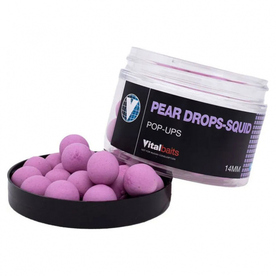 Vital Baits Pop-ups Pear Drops-Squid 50g dans le groupe Leurre de la peche / Bouillettes, esches et amorce / Popups & Wafters l\'adresse Sportfiskeprylar.se (04-0034r)