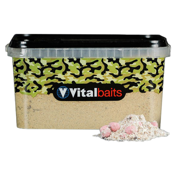 Vital Baits Groundbait Strawberry Nutty Bucket 3 kg dans le groupe Leurre de la peche / Bouillettes, esches et amorce / Amorces / Amorce l\'adresse Sportfiskeprylar.se (08-0017)