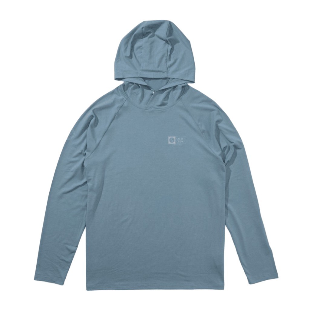 Salty Crew Mariner Hood Tech Tee Pilot Blue dans le groupe Vêtements & Chaussures / Vêtements / Sweats / T-shirts manches longues l\'adresse Sportfiskeprylar.se (0804046543862r)
