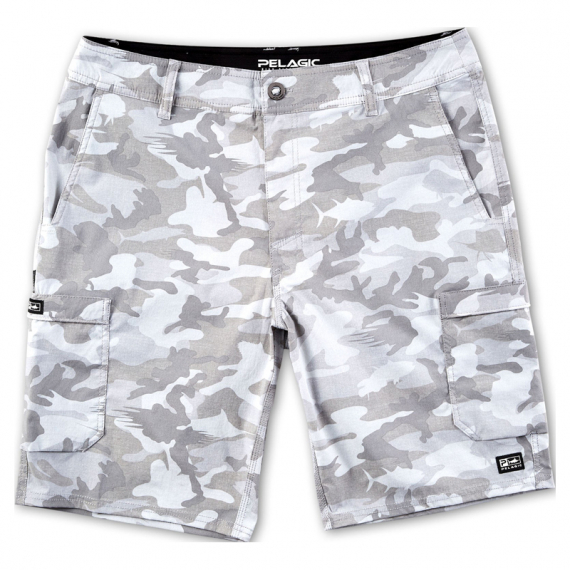 Pelagic Madeira Cargo Fish Camo Light Grey dans le groupe Habits et chaussures / Habits / Shorts l\'adresse Sportfiskeprylar.se (1001213000LGY-32r)