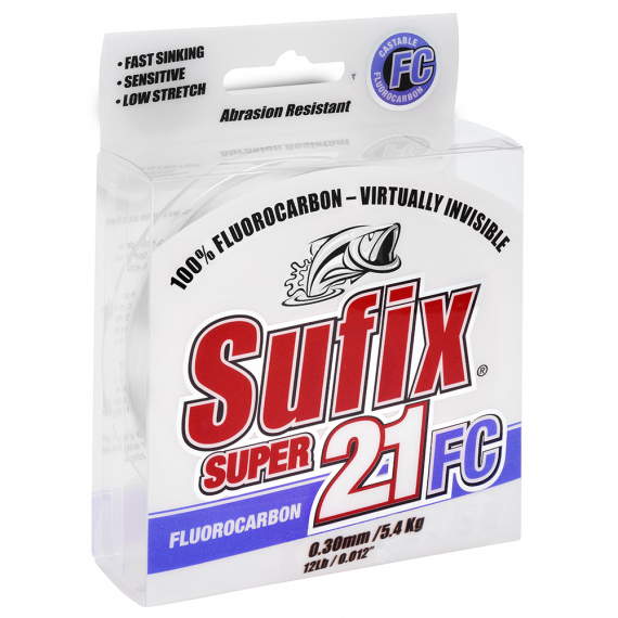 Sufix Super 21 Fluocarbon 20m Klar 0,50mm dans le groupe Lignes de pêche / Fluorocarbone, fil fluorocarbone l\'adresse Sportfiskeprylar.se (100313NO)
