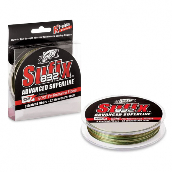 Sufix 832 Braid 120m Braided Line CAMO 0,33mm/63LB dans le groupe Lignes de pêche / Tresse peche l\'adresse Sportfiskeprylar.se (100465NO)