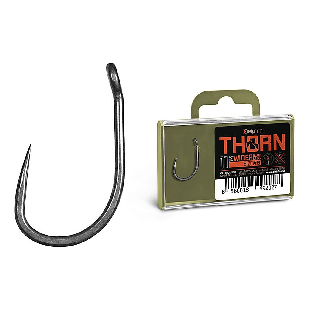 Delphin Thorn Wider Barbless 11x dans le groupe Hameçons et petit matériel / Hameçons de pêche / Hameçon carpe l\'adresse Sportfiskeprylar.se (101001451r)