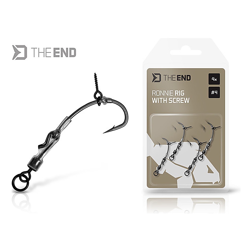Delphin The End Ronnie Rig with Bait Screw 4-pack dans le groupe Hameçons et petit matériel / Montages préfaits l\'adresse Sportfiskeprylar.se (101005681r)