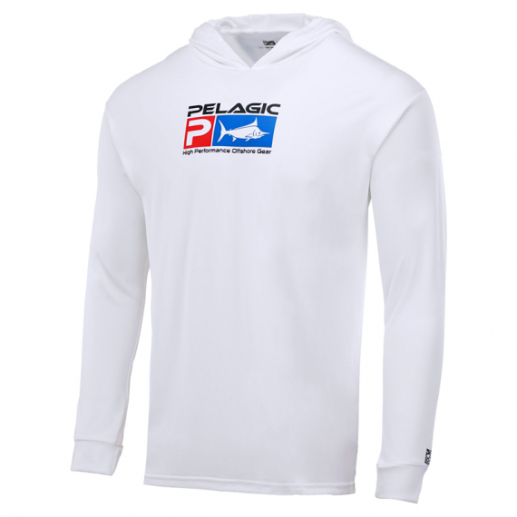 Pelagic Aquatek Deluxe Hoody White dans le groupe Habits et chaussures / Habits / Sweats / Hoodies l\'adresse Sportfiskeprylar.se (1015211001WHT-Lr)