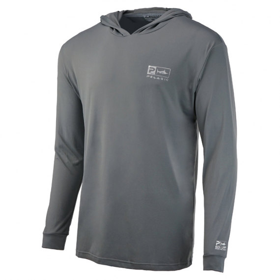 Pelagic Aquatek Icon Hoody FC Light Grey dans le groupe Habits et chaussures / Habits / Sweats / Hoodies l\'adresse Sportfiskeprylar.se (1015211002LGY-Lr)