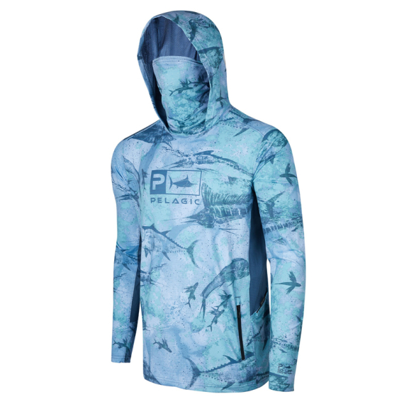 Pelagic Exo-Tech - Open Seas Camo Blue dans le groupe Habits et chaussures / Habits / Sweats / Hoodies l\'adresse Sportfiskeprylar.se (1015223008-BLUr)