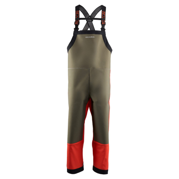 Grundéns Neptune Armored Bib Orange/Olive dans le groupe Habits et chaussures / Habits / Pantalon de peche / Combinaisons l\'adresse Sportfiskeprylar.se (10209-811-0014r)