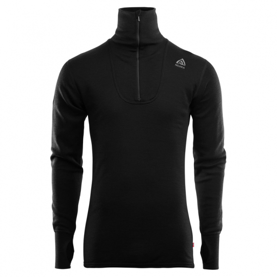 Aclima DoubleWool Polo Shirt Zip Man Jet Black/Marengo dans le groupe Habits et chaussures / Habits / Vêtements chauds et sous vêtements / Sous-vêtements hauts l\'adresse Sportfiskeprylar.se (105178r)