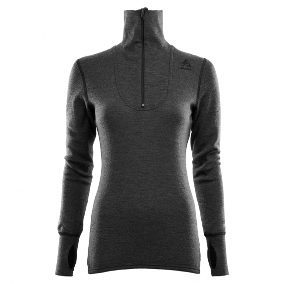 Aclima DoubleWool Polo Shirt Zip Woman Marengo/Jet Black dans le groupe Habits et chaussures / Habits / Vêtements chauds et sous vêtements / Sous-vêtements hauts l\'adresse Sportfiskeprylar.se (105199r)