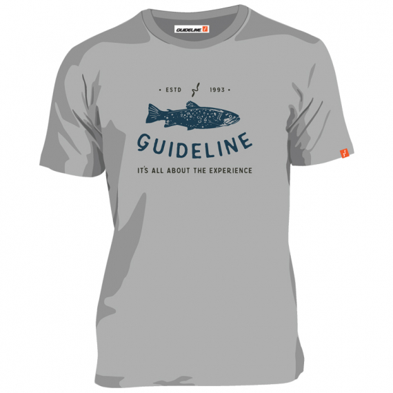 Guideline The Trout ECO Tee Grey Melange dans le groupe Habits et chaussures / Habits / T-shirts l\'adresse Sportfiskeprylar.se (106116GLr)