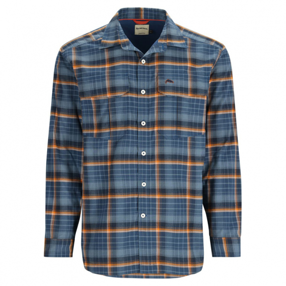 Simms ColdWeather Shirt Neptune/Sun Glow Ombre Plaid dans le groupe Habits et chaussures / Habits / Chemises l\'adresse Sportfiskeprylar.se (10777-1128-30r)