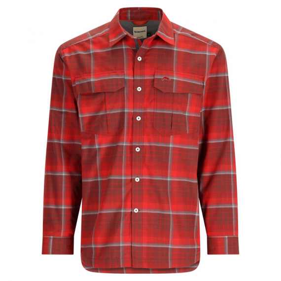 Simms ColdWeather Shirt Cutty Red Asym Ombre Plaid dans le groupe Habits et chaussures / Habits / Chemises l\'adresse Sportfiskeprylar.se (10777-2095-30r)