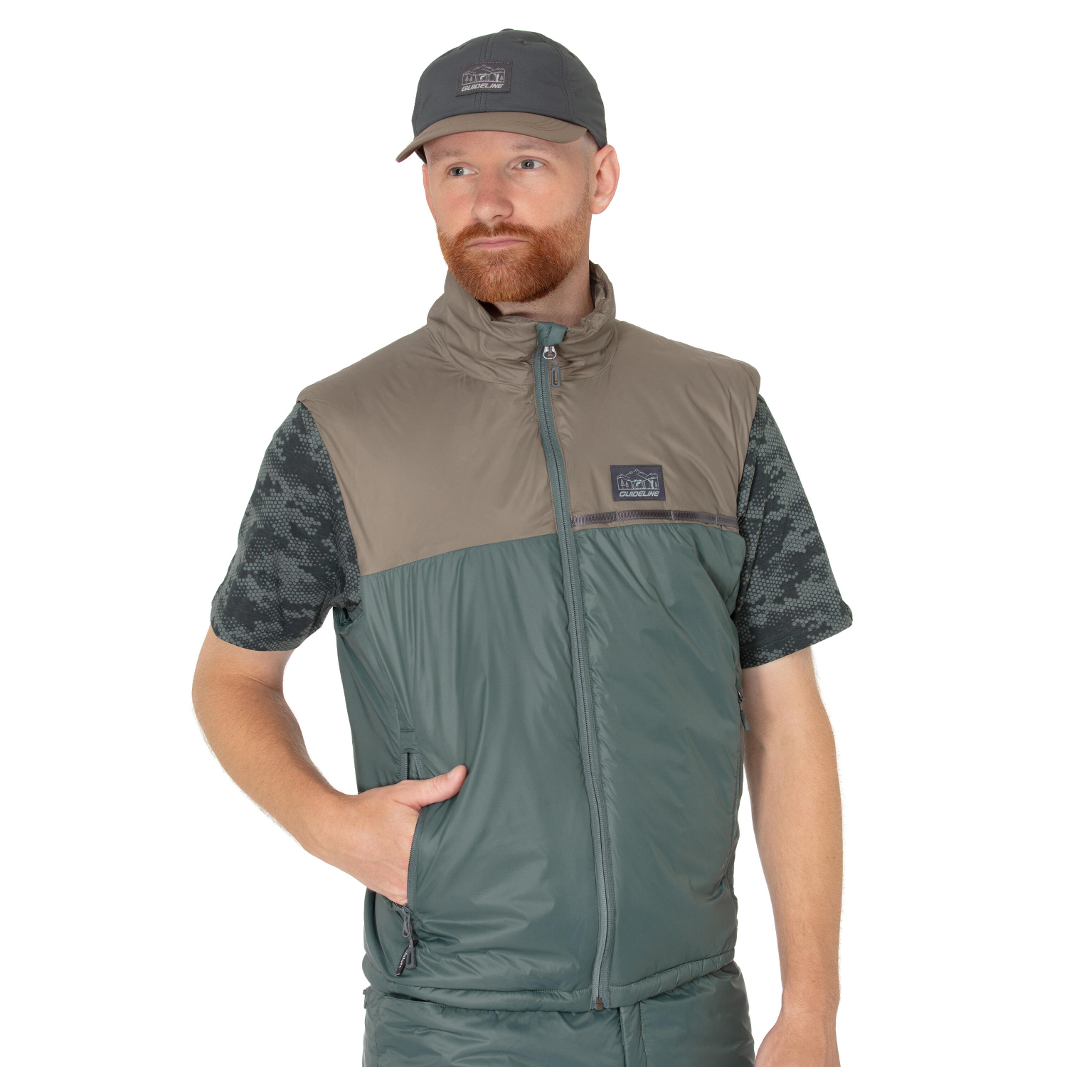 Guideline Loft Vest Walnut/Algae Green dans le groupe Habits et chaussures / Vêtements / Vestes l\'adresse Sportfiskeprylar.se (107891r)