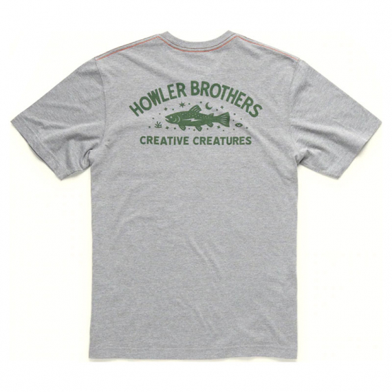Howler T-Shirt Pocket Creative Creatures Trout Heather Grey dans le groupe Habits et chaussures / Habits / T-shirts l\'adresse Sportfiskeprylar.se (111022S-HEA-Mr)