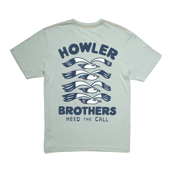 Howler Bro\'s Cotton T-Shirt Flocka Seagulls Puritan Grey dans le groupe Habits et chaussures / Habits / T-shirts l\'adresse Sportfiskeprylar.se (111325F-FLO-Sr)