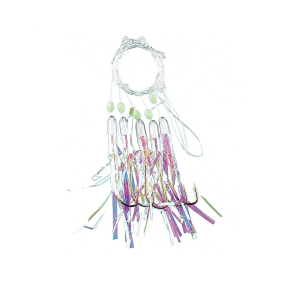 Fladen Tinsel 5 Hooks, size 3/0 dans le groupe Leurre de la peche / Leurre pêche en mer / Flasher rigs et montages mer l\'adresse Sportfiskeprylar.se (1202-3-0)