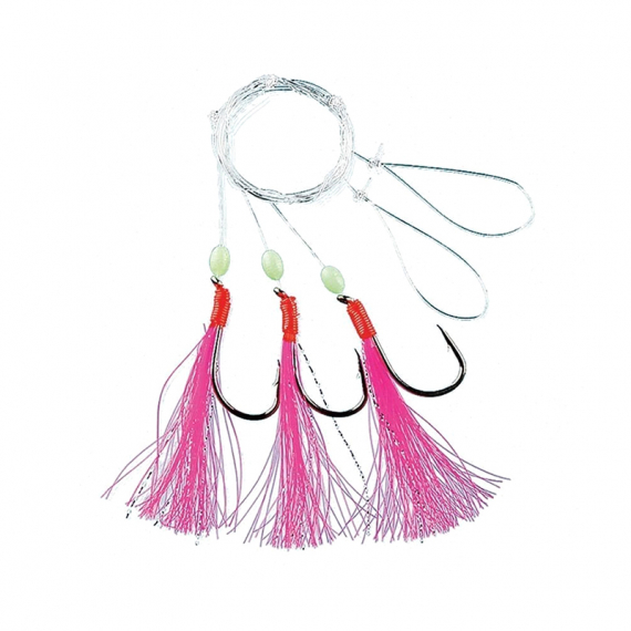 Fladen Feather Flasher Pink w. Balls 3 Hooks dans le groupe Leurre de la peche / Leurre pêche en mer / Flasher rigs et montages mer l\'adresse Sportfiskeprylar.se (1208-1-0r)