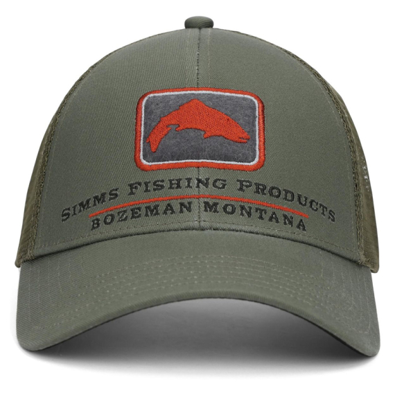Simms Trout Icon Trucker Smokey Olive dans le groupe Habits et chaussures / Chapeau de peche, casquette peche / Casquettes l\'adresse Sportfiskeprylar.se (12226-1068-00)