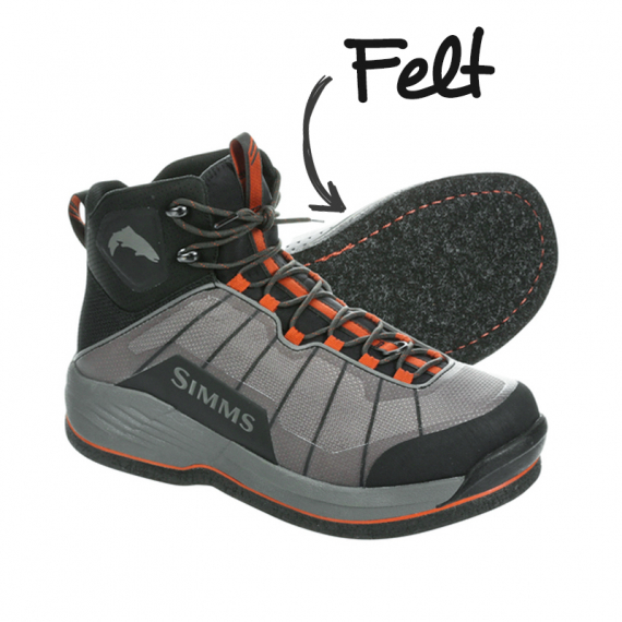 Simms Flyweight Boot Felt Steel Grey, 10 dans le groupe Habits et chaussures / Waders et équipement de wading / Chaussures wading l\'adresse Sportfiskeprylar.se (12632-016-10)
