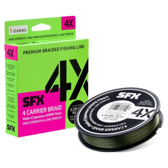 SFX 4X Braid Low Vis Green 137m - 0,128mm dans le groupe Lignes / Tresses l\'adresse Sportfiskeprylar.se (126707NO)