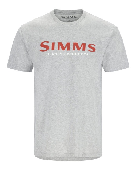 Simms Logo T-Shirt Grey Heather Crimson dans le groupe Habits et chaussures / Habits / T-shirts l\'adresse Sportfiskeprylar.se (12803-2023-20r)