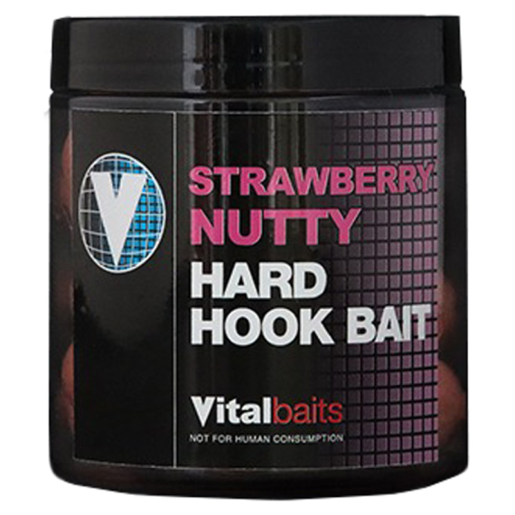 Vital Baits Strawberry Nutty 100 g dans le groupe Leurre de la peche / Bouillettes, esches et amorce / Bouillette, bouillette carpe l\'adresse Sportfiskeprylar.se (13-0031r)