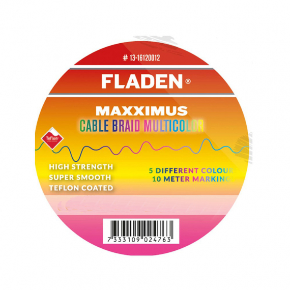 Fladen Maxximus Cable Braid Multicolor 300m dans le groupe Lignes de pêche / Tresse peche l\'adresse Sportfiskeprylar.se (13-1630018r)