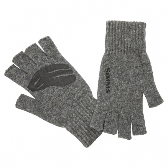 Simms Wool ½ Finger Glove Steel - S/M dans le groupe Habits et chaussures / Habits / Gants l\'adresse Sportfiskeprylar.se (13234-030-2030)