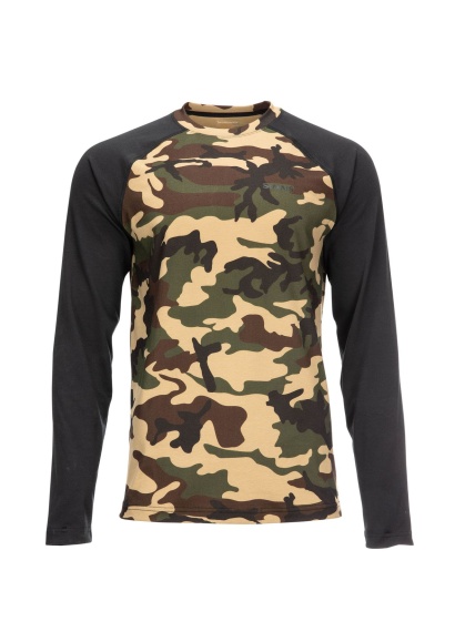 Simms Lightweight Baselayer Top CX Woodland Camo dans le groupe Habits et chaussures / Habits / Vêtements chauds et sous vêtements / Sous-vêtements hauts l\'adresse Sportfiskeprylar.se (13309-569-20r)