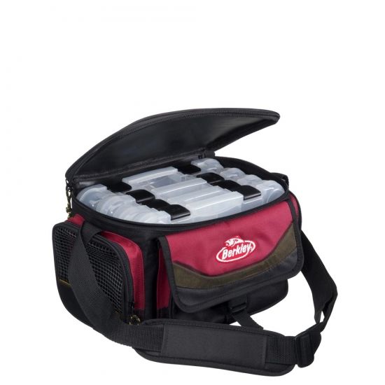 Berkley Gearbag incl. 4 boxes Burgundy/Black dans le groupe Stockage / Sac de peche / Sacs à leurres l\'adresse Sportfiskeprylar.se (1345043)