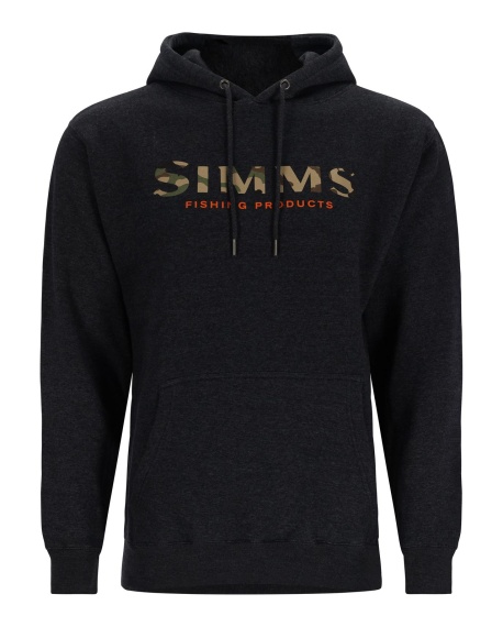 Simms Logo Hoody Charcoal Heather dans le groupe Habits et chaussures / Habits / Sweats / Hoodies l\'adresse Sportfiskeprylar.se (13456-086-20r)