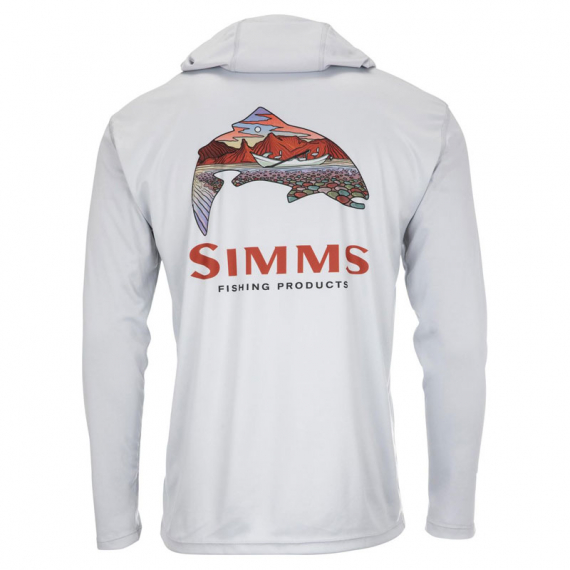 Simms Tech Hoody Artist Series Trout Logo Flame/Sterling dans le groupe Habits et chaussures / Habits / Sweats / Hoodies l\'adresse Sportfiskeprylar.se (13521-859-30r)