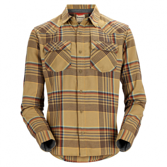 Simms Santee Flannel Camel/Navy/Clay Neo Plaid dans le groupe Habits et chaussures / Habits / Chemises l\'adresse Sportfiskeprylar.se (13559-1006-30r)