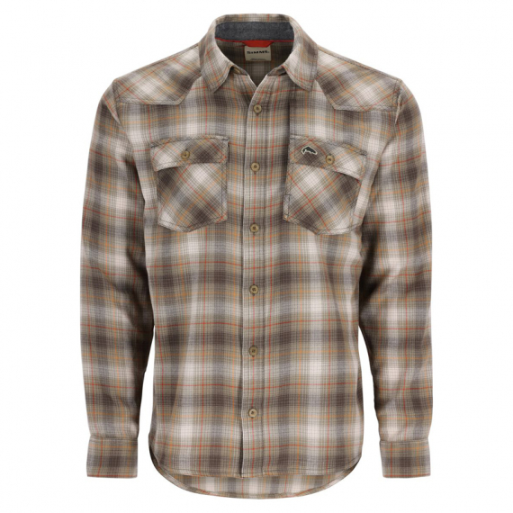 Simms Santee Flannel Shirt Bayleaf/Sunglow Pane Ombre dans le groupe Habits et chaussures / Habits / Chemises l\'adresse Sportfiskeprylar.se (13559-1147-30r)
