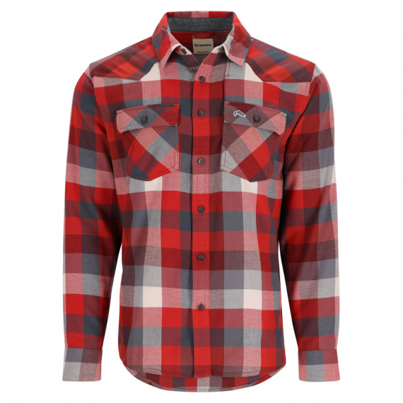 Simms Santee Flannel Shirt Auburn Red/Slate Buffalo Check dans le groupe Habits et chaussures / Habits / Chemises l\'adresse Sportfiskeprylar.se (13559-2094-30r)