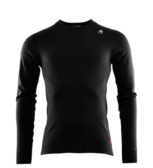 Aclima Warmwool Crewneck Jet Black dans le groupe Habits et chaussures / Habits / Vêtements chauds et sous vêtements / Sous-vêtements hauts l\'adresse Sportfiskeprylar.se (141002001-05r)