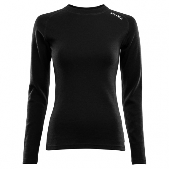 Aclima WarmWool Crew Neck Shirt Woman, Jet Black dans le groupe Habits et chaussures / Habits / Vêtements chauds et sous vêtements l\'adresse Sportfiskeprylar.se (141101001-03r)