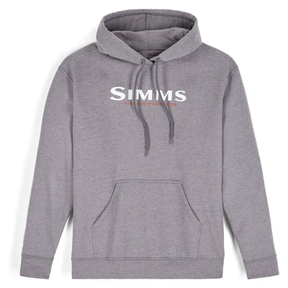 Simms Logo Hoody Grey Heather dans le groupe Habits et chaussures / Habits / Sweats / Hoodies l\'adresse Sportfiskeprylar.se (14143-067-20r)