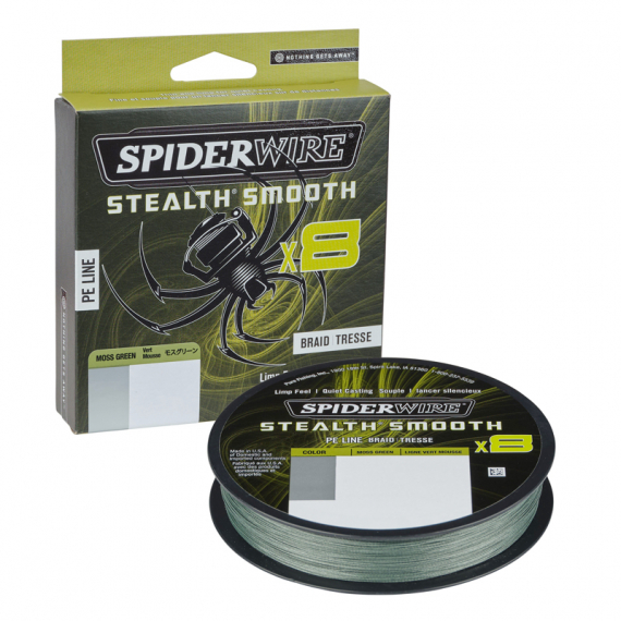 SpiderWire Stealth Smooth braid 8 0.13mm 150m M-green dans le groupe Lignes / Tresses l\'adresse Sportfiskeprylar.se (1515225)