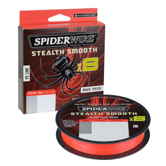 SpiderWire Stealth Smooth braid 8 150m Red dans le groupe Lignes / Tresses l\'adresse Sportfiskeprylar.se (1422122r)