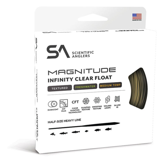 SA Magnitude Infinity Buckskin 10\' Clear Tip dans le groupe Lignes de pêche / Lignes de pêche à la mouche / Soies une main l\'adresse Sportfiskeprylar.se (145220r)