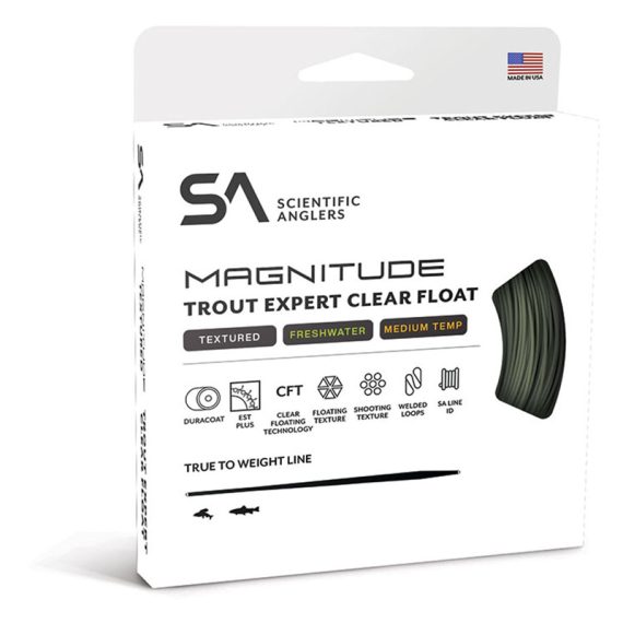 SA Magnitude Trout Expert Sage Green/Clear dans le groupe Lignes de pêche / Lignes de pêche à la mouche / Soies une main l\'adresse Sportfiskeprylar.se (145336r)