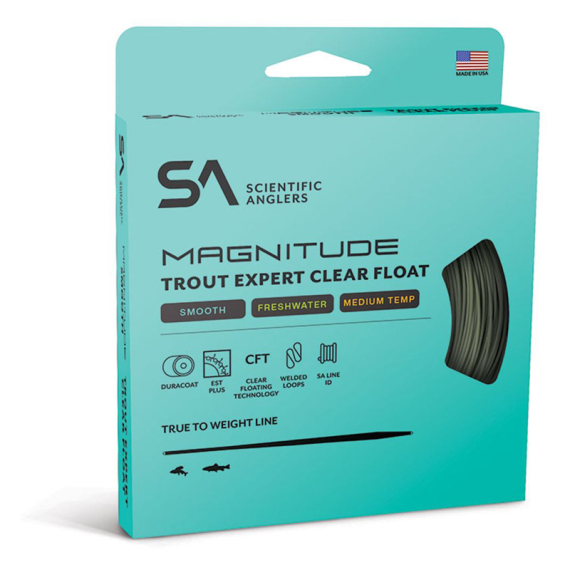 SA Magnitude Smooth Trout Expert Sage Green 10\' Clear dans le groupe Techniques de pêche / Peche a la mouche / Soies / Soies une main l\'adresse Sportfiskeprylar.se (145480r)