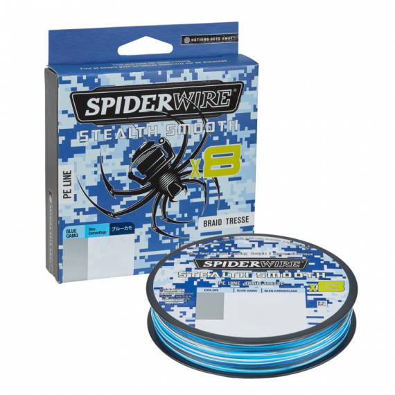 SpiderWire Stealth Smooth 150m Blue Camo, 0.15mm dans le groupe Lignes / Tresses l\'adresse Sportfiskeprylar.se (1515718)
