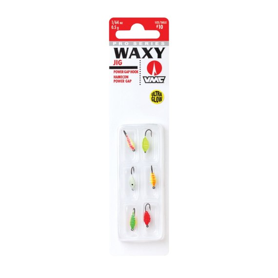 VMC Waxy Jig Kit 1,8g Glow 6-pack dans le groupe Leurre de la peche / Leurres jigging sous glace / Leurres pêche sous glace l\'adresse Sportfiskeprylar.se (149778NO)